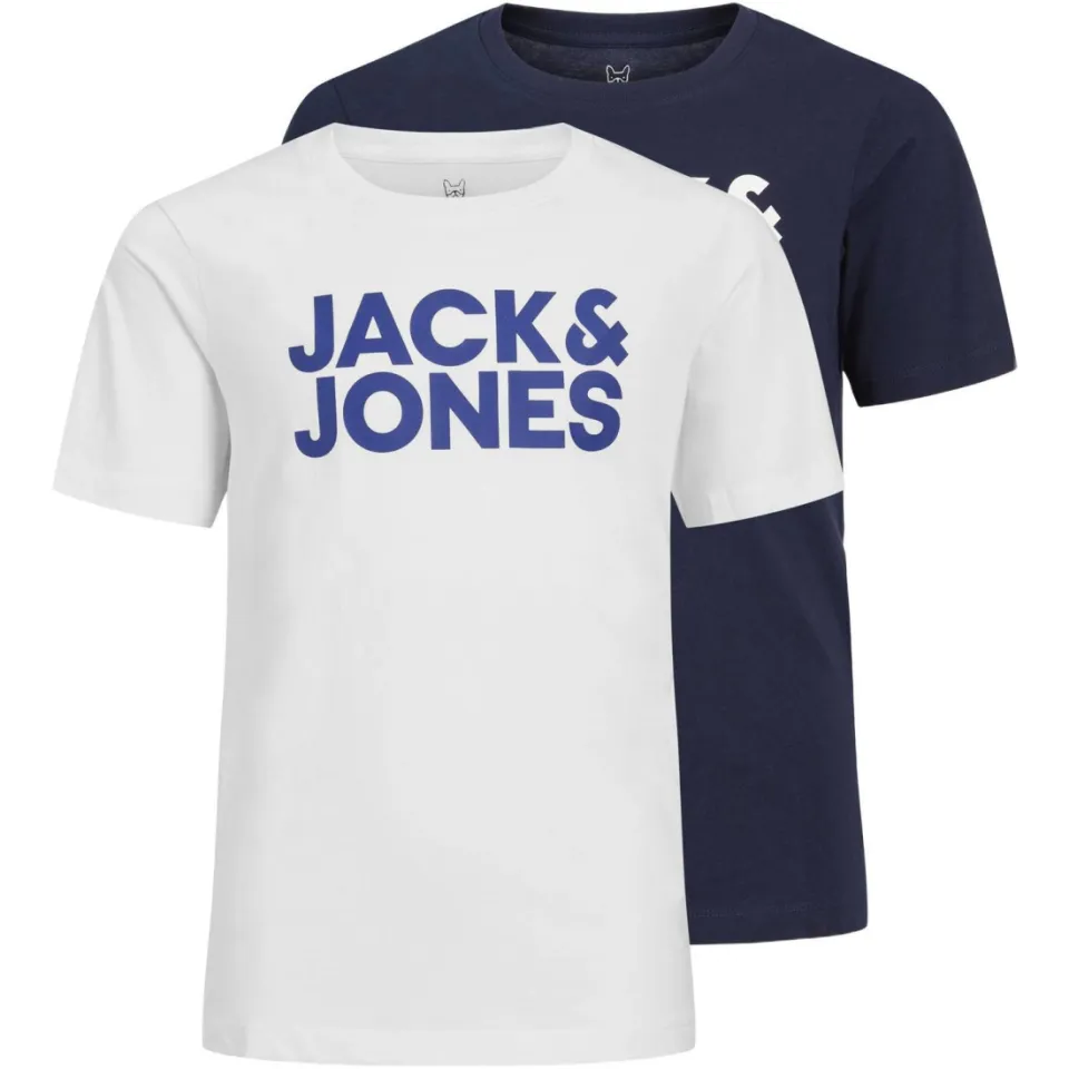 Jack & Jones Junior logo T-shirt wit, foto 3