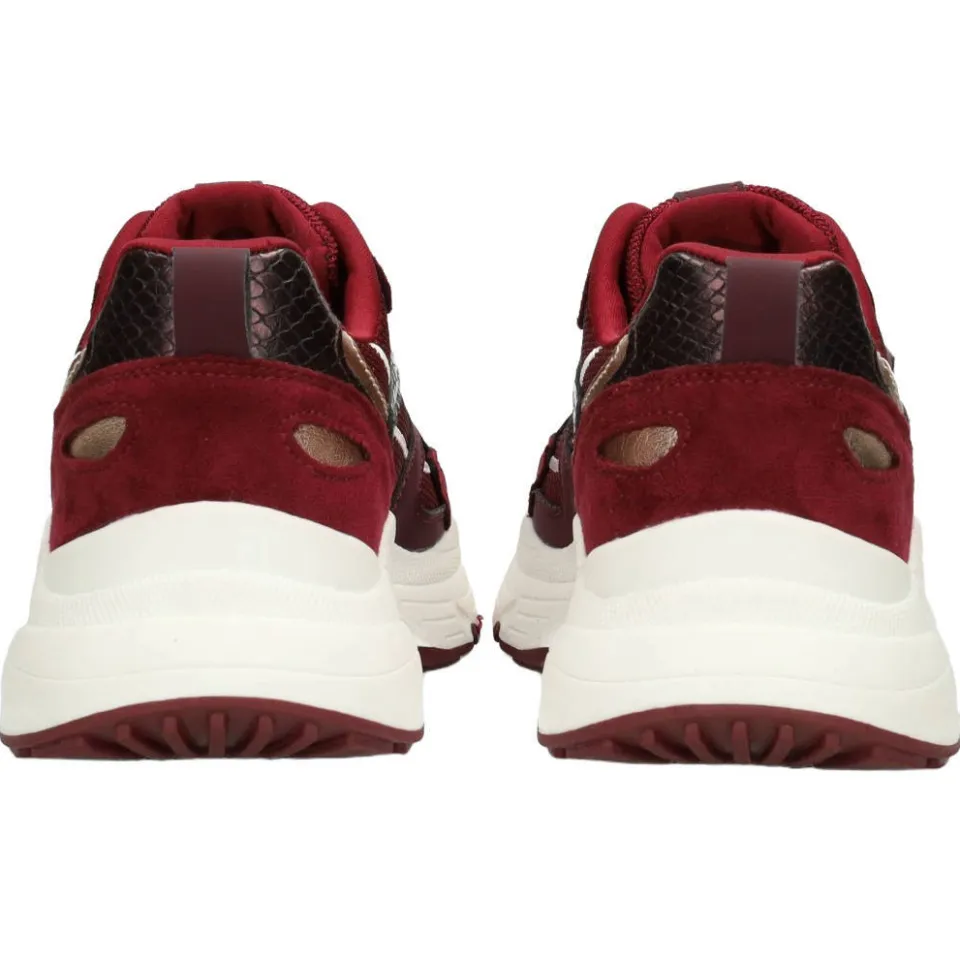 POSH by Poelman chunky suède sneakers - bordeaux, foto 5