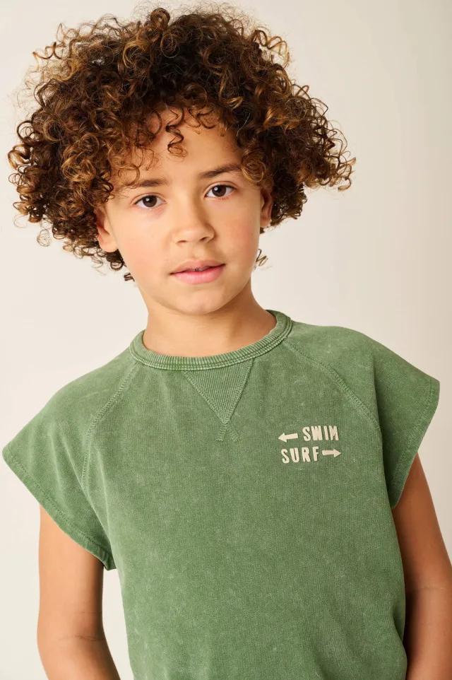 Tumble 'n Dry mouwloos sweatshirt groen, foto 4