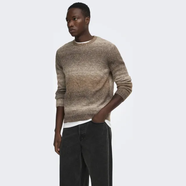Only & Sons regular fit gebreide trui met wol - coffee bean