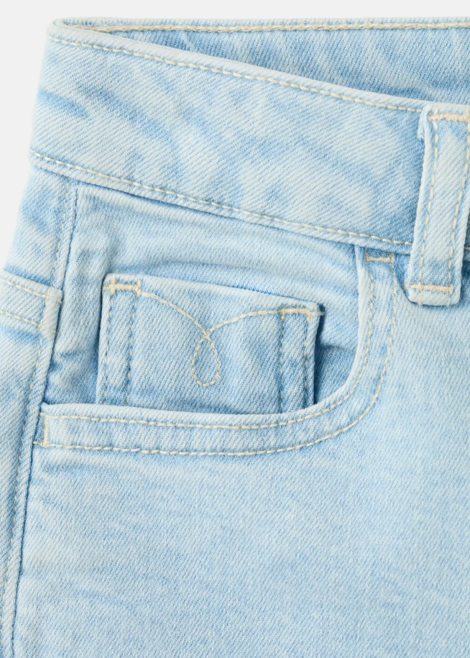 Mango jeansshort lichtblauw denim, foto 5