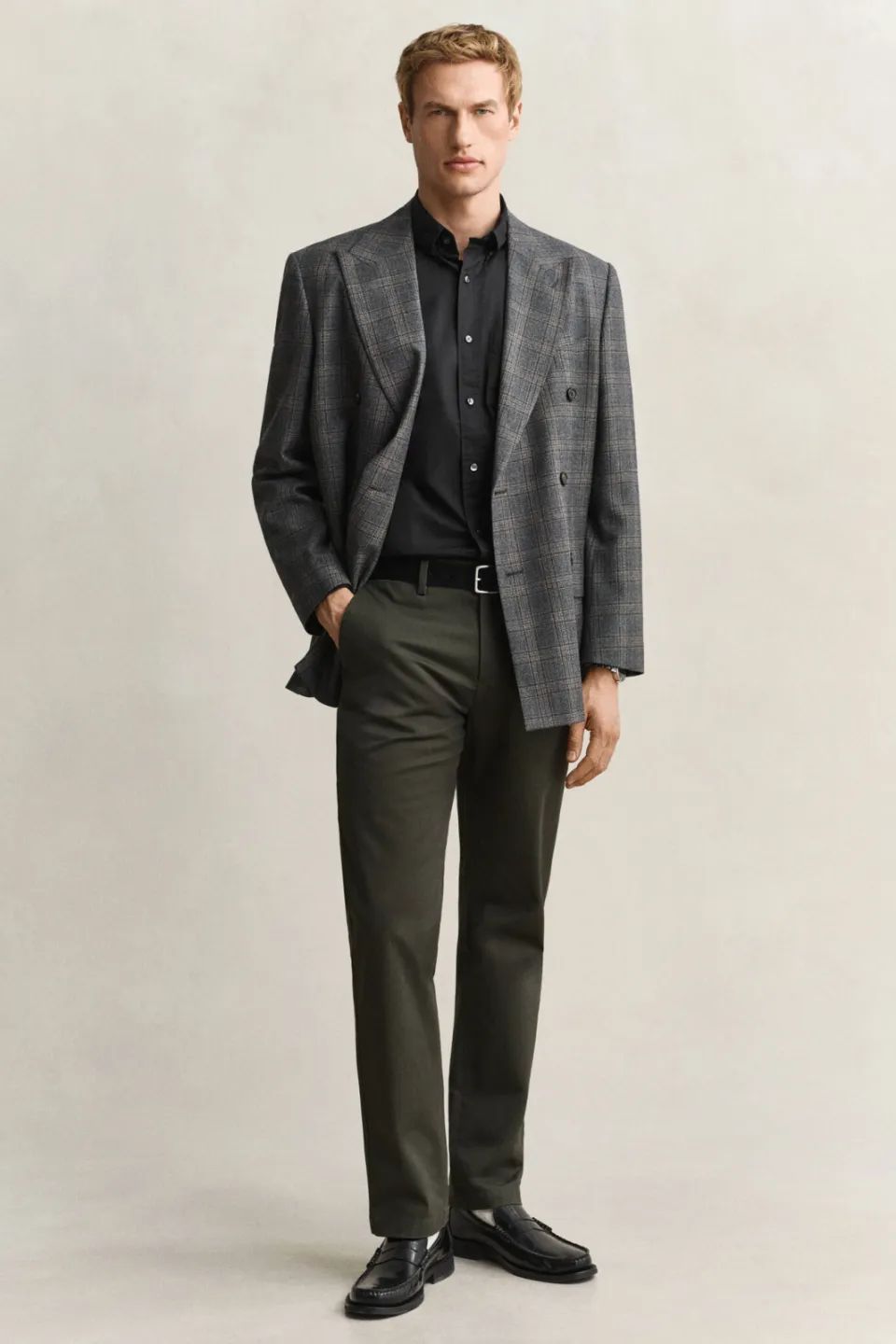 Gant regular fit poplin overhemd zwart, foto 4