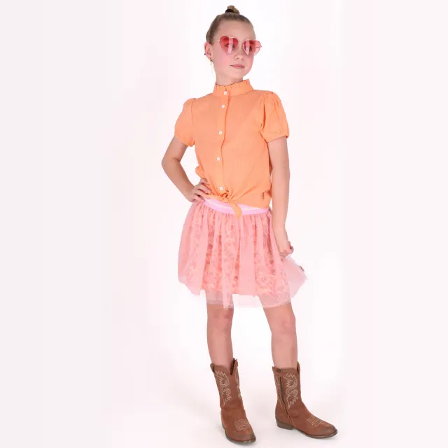 B.Nosy mesh korte rok roze Oranje/roze