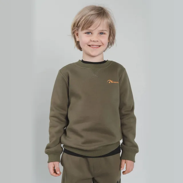TYGO & vito rechtvallende sweater met backprint - donkergroen