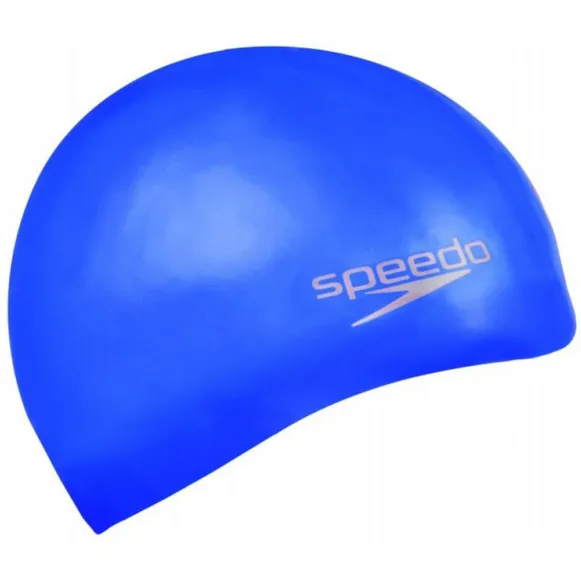 Speedo Plain Moulded Silicone badmuts blauw