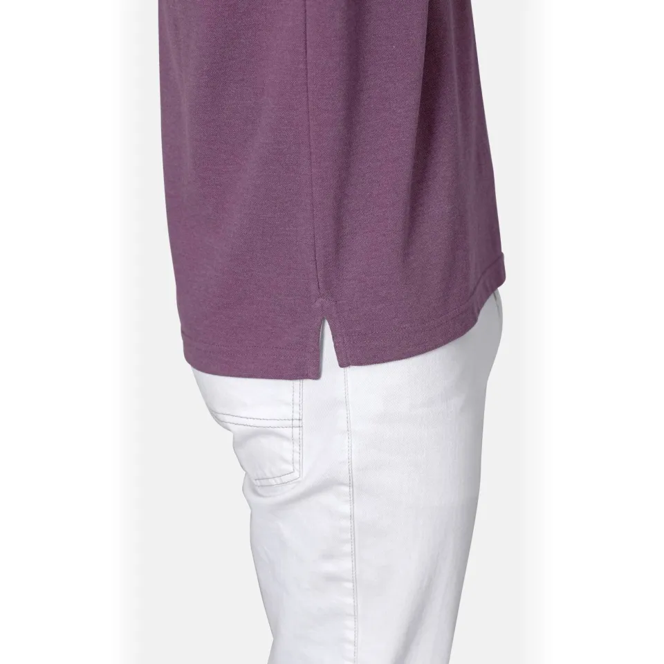 Babista regular fit polo met contrast bies Plus Size - lila, foto 7
