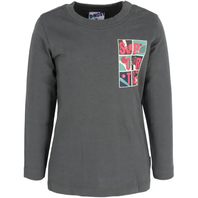 B.Nosy Tobias longsleeve met print grijsgroen, foto 2