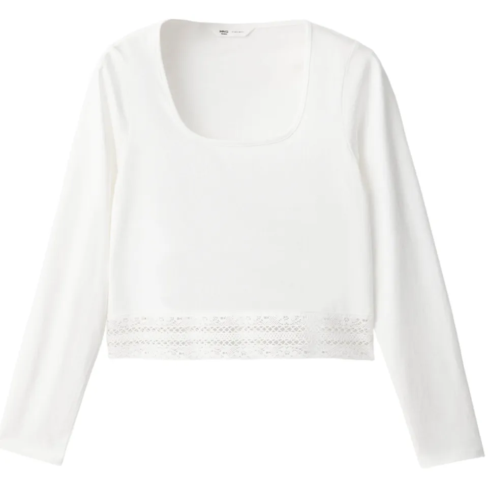 Mango cropped top wit, foto 2