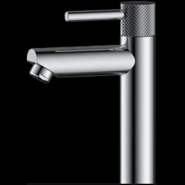 Sanilux Fonteinkraan Sanilux Fone Opbouw Rond Met Geribbeld Knop Chroom