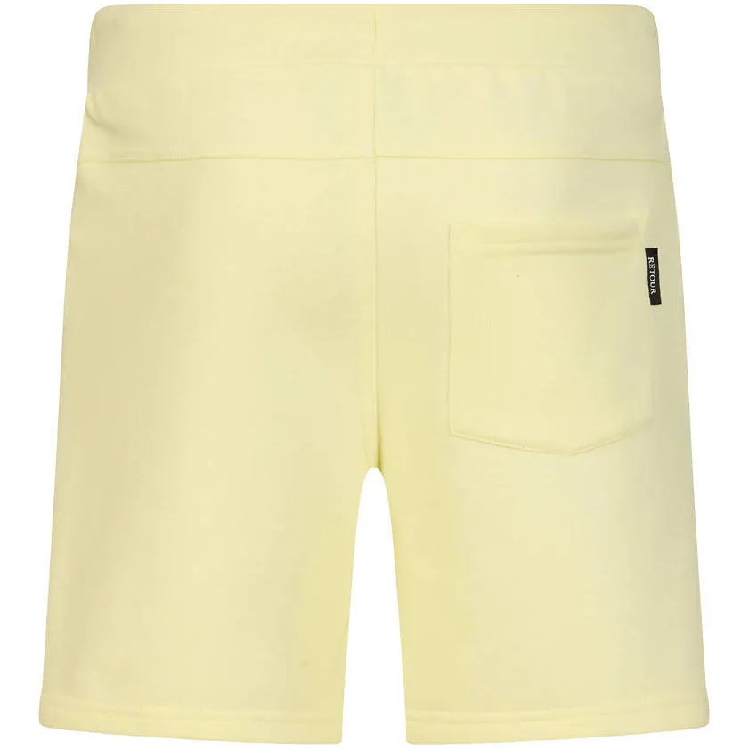 Retour Jeans Maxim sweatshort lichtgeel, foto 3