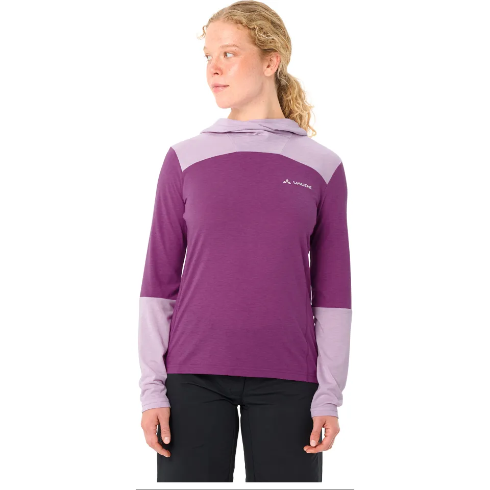 Vaude Tremalzo fietsshirt lange mouwen purper