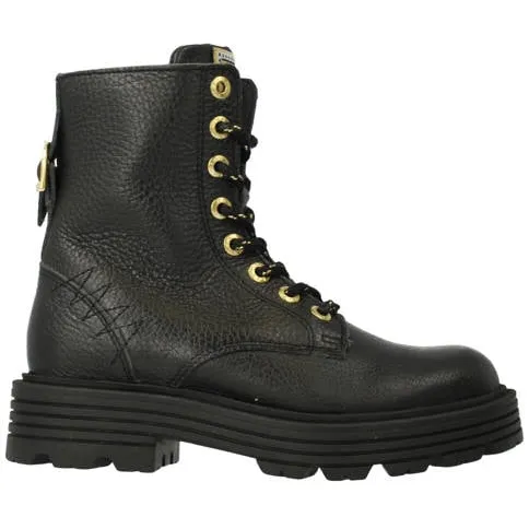 Red Rag leren veterboots zwart Meisjes Leer Effen