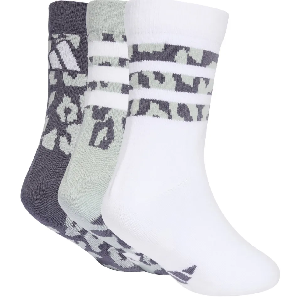 Adidas Leo sportsokken wit lichtgroen zwart Wit/lichtgroen/zwart