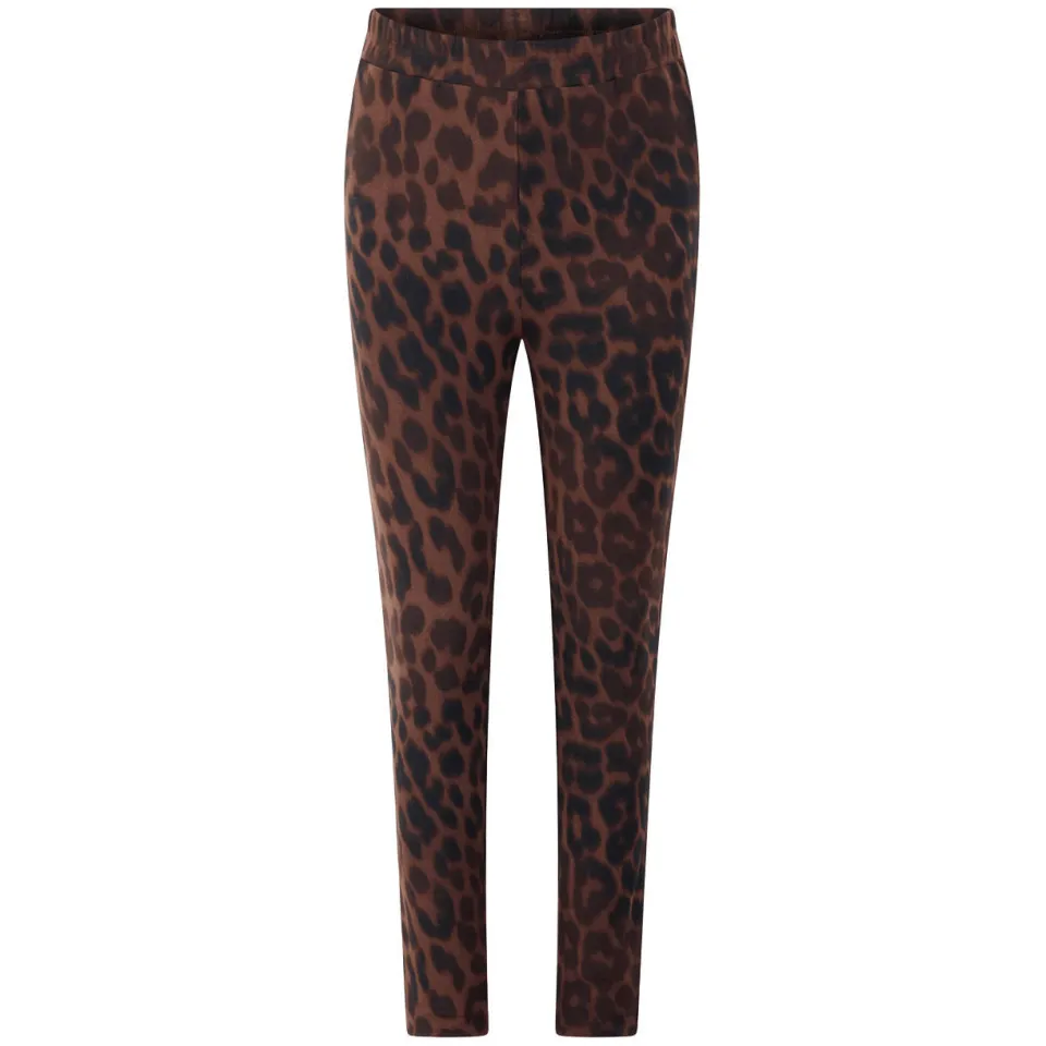 Shoeby legging panterprint donkerbruin donkerrood, foto 2