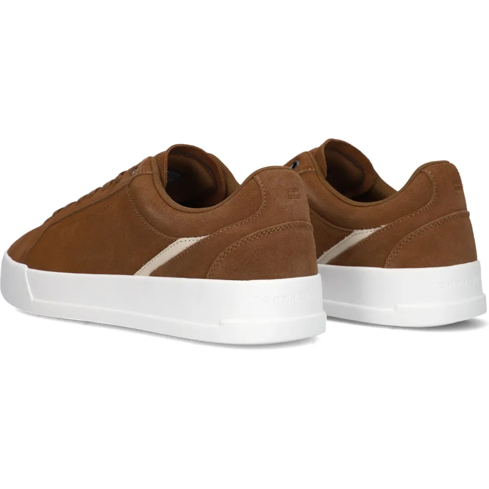 Tommy Hilfiger TH Court Premium sneaker bruin, foto 5