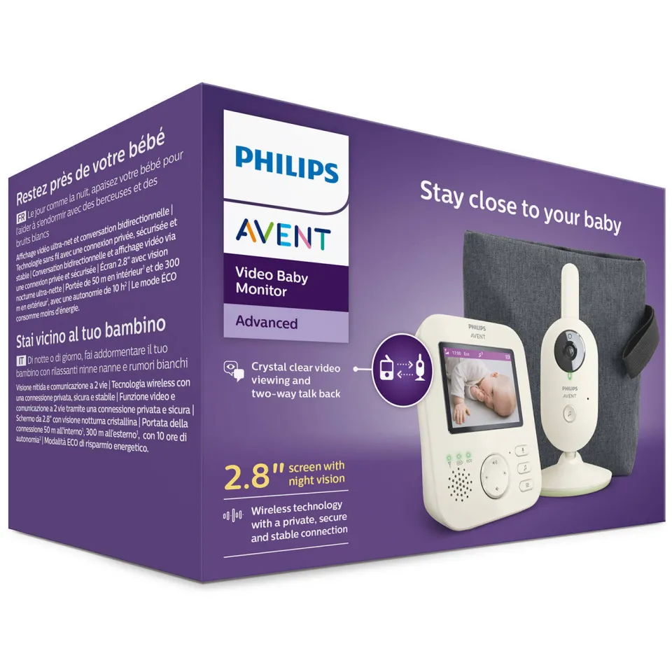 Philips AVENT Babymonitor met video - SCD882/26 leisteen, foto 6