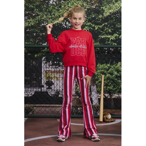 Z8 kids Suus flared broek rood/roze/paars, foto 3