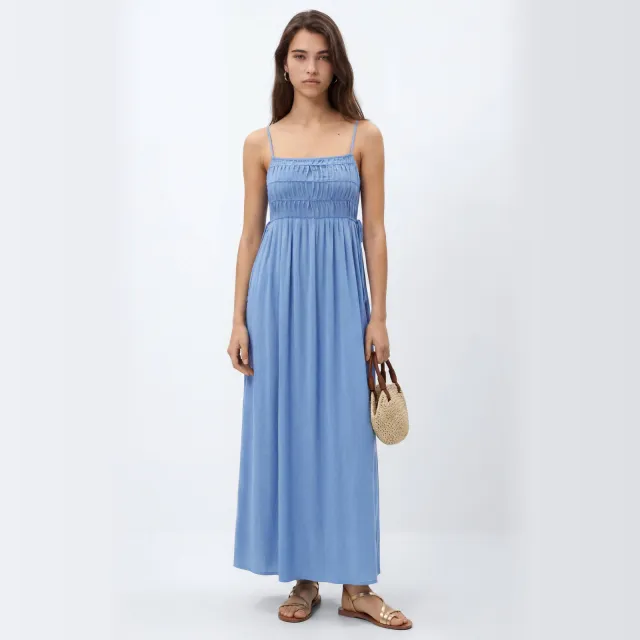 Mango maxi jurk hemelsblauw