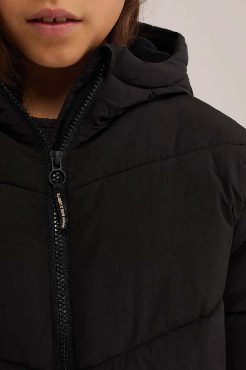 WE Fashion gewatteerde winterjas zwart, foto 5