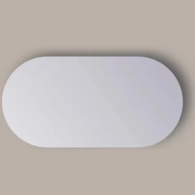 Sanicare Spiegel Sanicare Q-Mirrors 120x70 cm Ovaal/Rond Met Rondom LED Cold White incl. ophangmateriaal