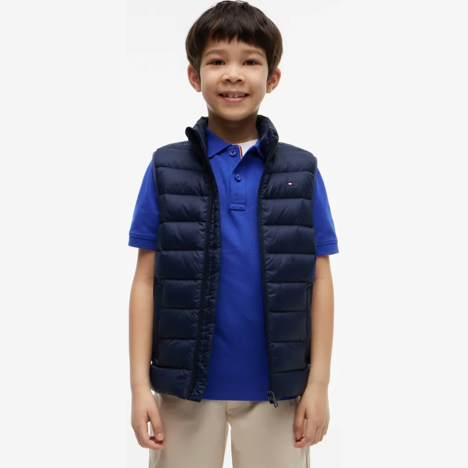 Tommy Hilfiger kids bodywarmer donkerblauw, foto 5