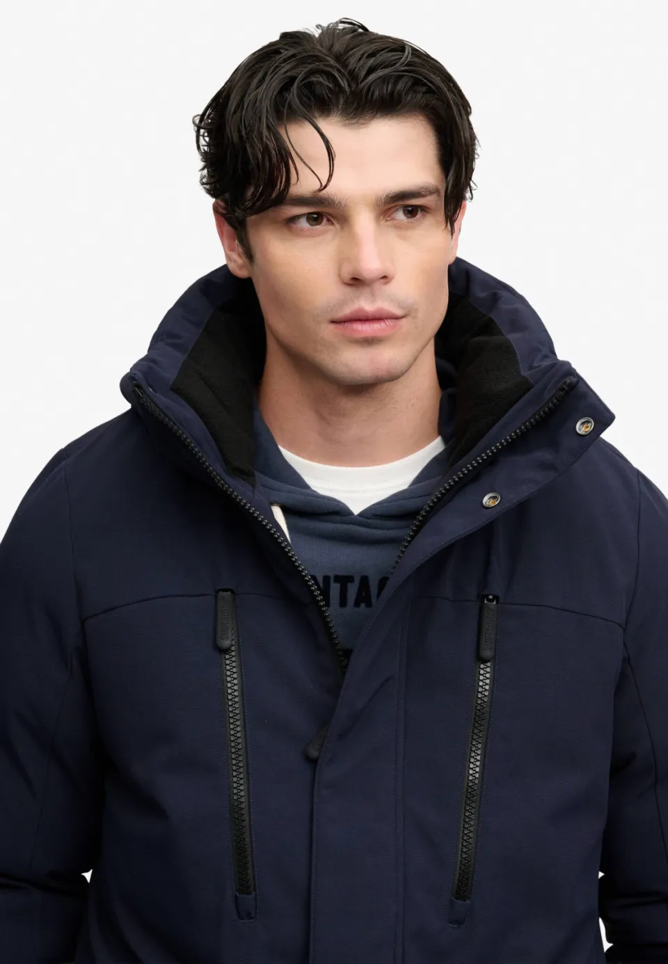 Superdry winterparka - marineblauw, foto 6