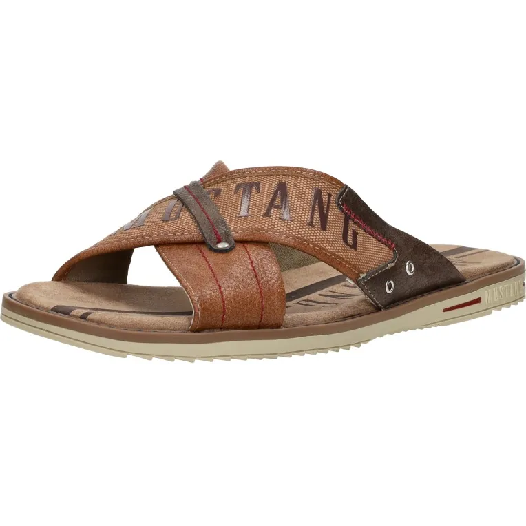 Mustang open teen slipper cognac, foto 2