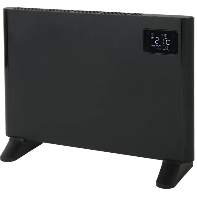 Eurom convector kachel Alutherm 1000 Wifi - Black Zwart