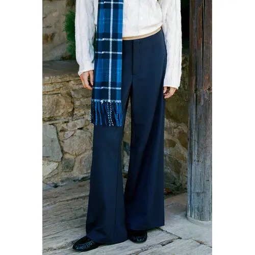Mango straight leg pantalon marineblauw, foto 6