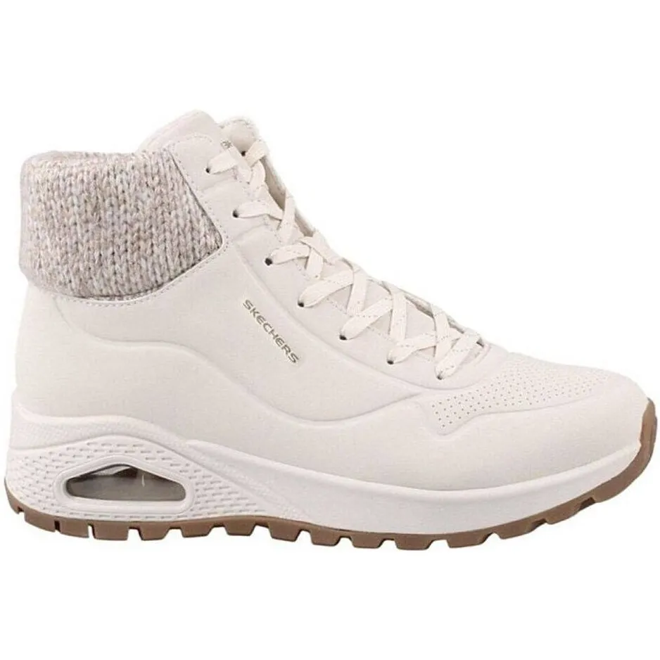 Skechers Uno Rugged Darling Days hoge sneaker gebroken wit, foto 3