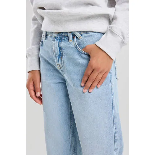 America Today low waist loose fit jeans light blue denim, foto 5