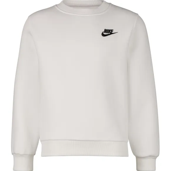 Nike Kid's NSW Club Fleece Crew L/S - Longsleeve, wit White