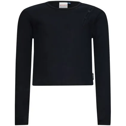 Retour Jeans rechtvallende longsleeve met cut-out zwart