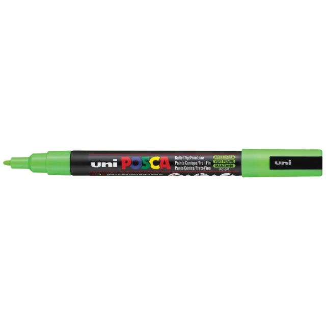 Posca marker met conische punt schrijfdikte fijn appelgroen