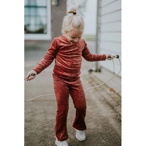 Koko Noko fluwelen flared broek rood, foto 5