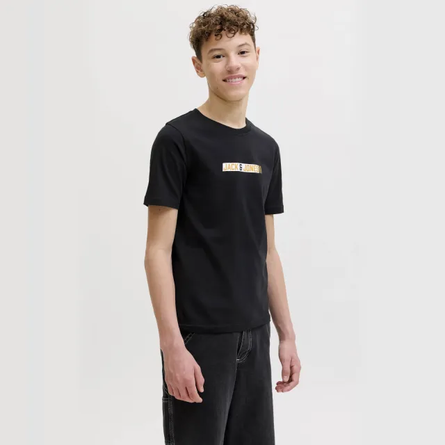Jack & Jones rechtvallend T-shirt met logo zwart