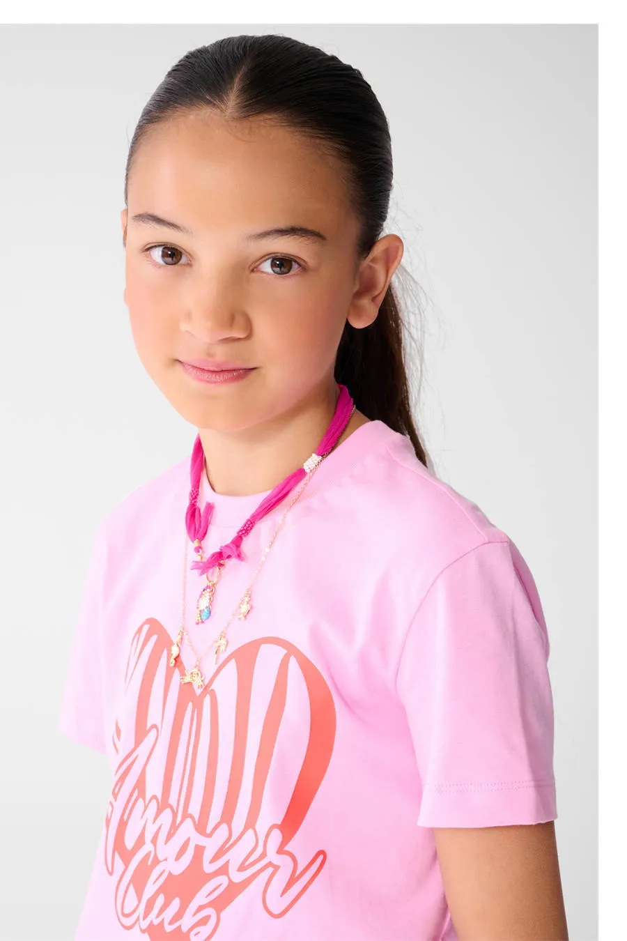 Shoeby t-shirt met hartprint roze, foto 4