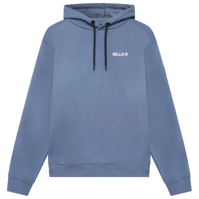Rellix rechtvallende hoodie met backprint - blauw, foto 2