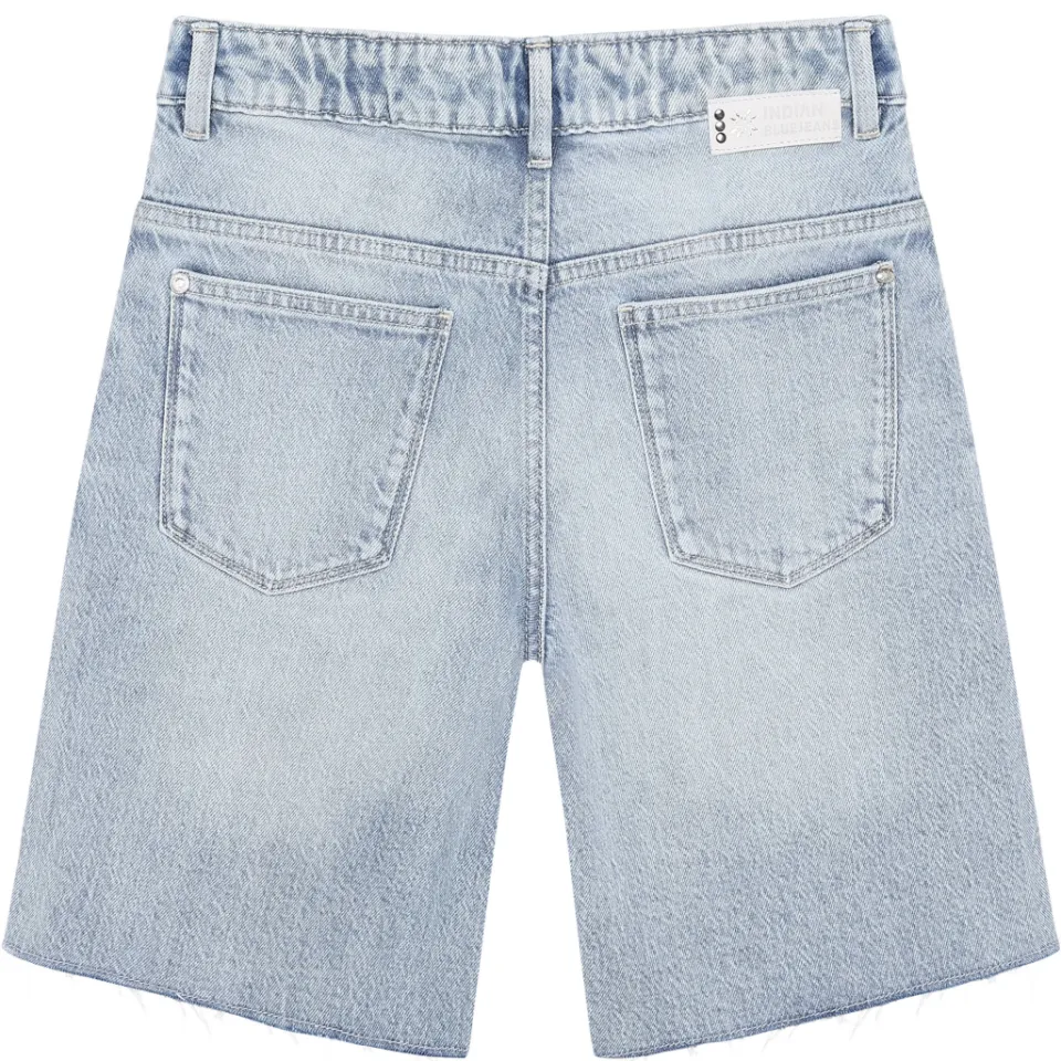 Indian Blue Jeans regular waist denim short lichtblauw, foto 2