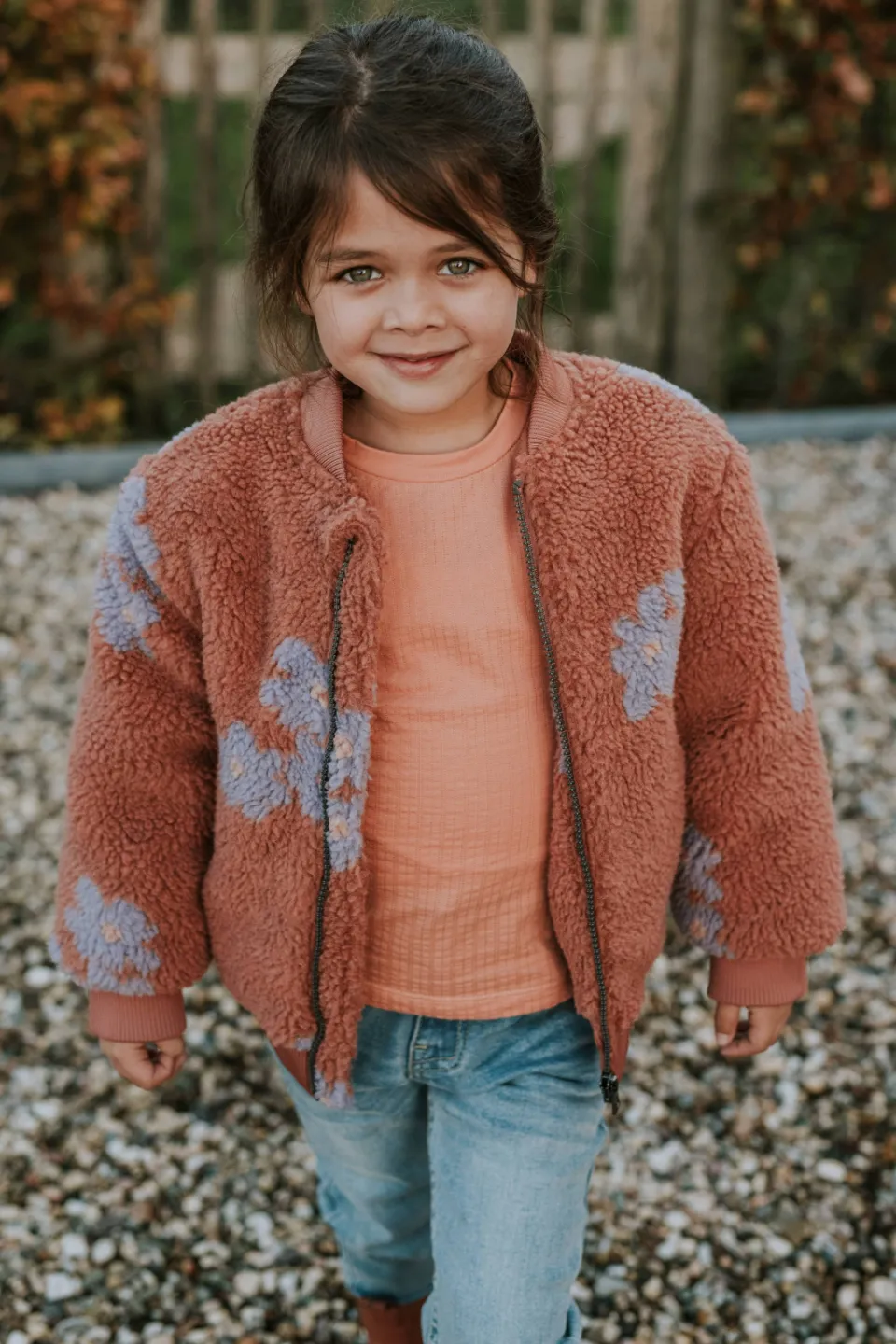 Koko Noko longsleeve met ruches oranje