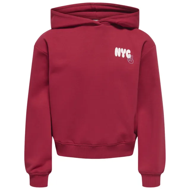 Only KIDS ONLY GIRL hoodie met backprint - rood