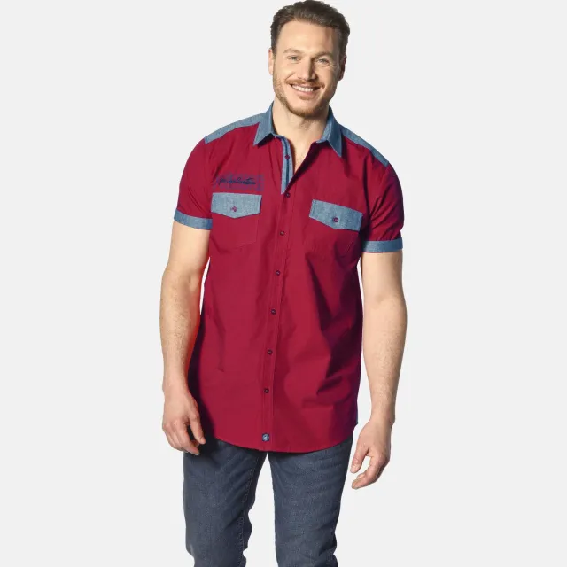 Jan Vanderstorm casual overhemd HERKKO Plus Rood