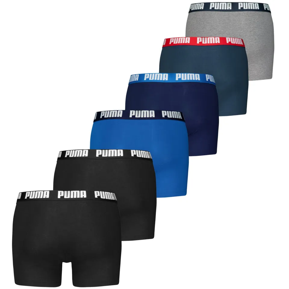 Puma Boxershort van katoenmix in een set van 6 model 'Everyday' zwart - blauw - grijs - wit - rood, foto 4