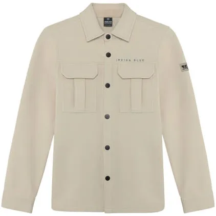 Indian Blue Jeans overshirt beige Overhemd Jongens Polyester Klassieke kraag