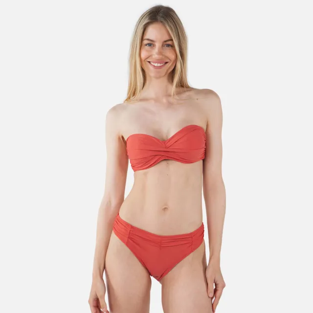 Barts high waist bikinibroekje Kelli koraalrood