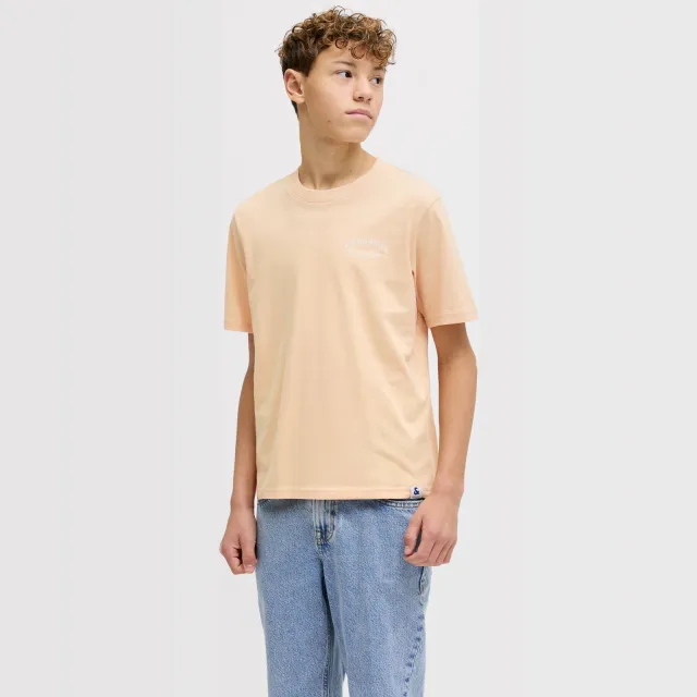 Jack & Jones Junior T-shirt met backprint rozezand
