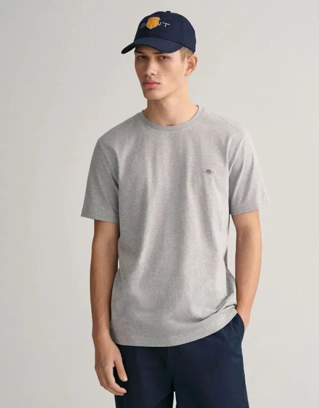Gant T-shirt Gant T-shirt Shield Logo Grijs