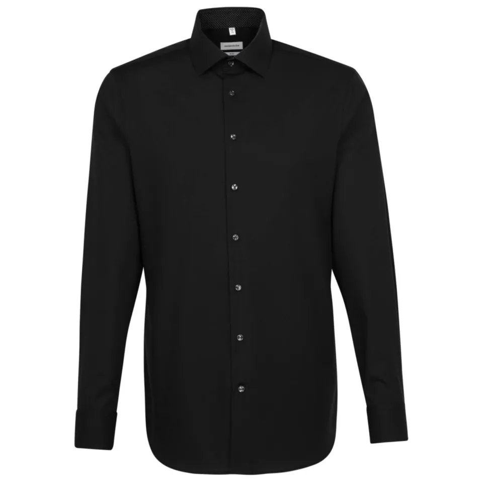 Seidensticker slim fit overhemd zwart, foto 2