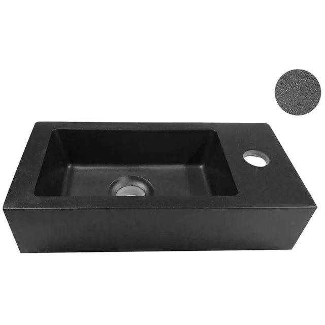 Fontein Wiesbaden Mini-Rhea Rechts 36,5x18x9 cm Quartz quartz grijs