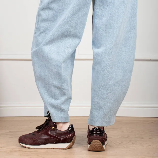 Poelman Valeria leren sneakers met studs - bordeaux, foto 7